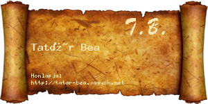 Tatár Bea névjegykártya